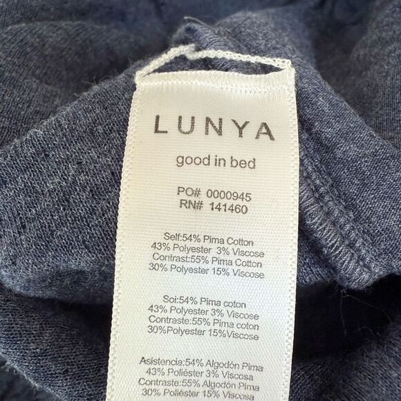 Lunya Restore Double Faced Pants In Deep Blue Heather Women’s size S Brand New - Picture 5 of 9